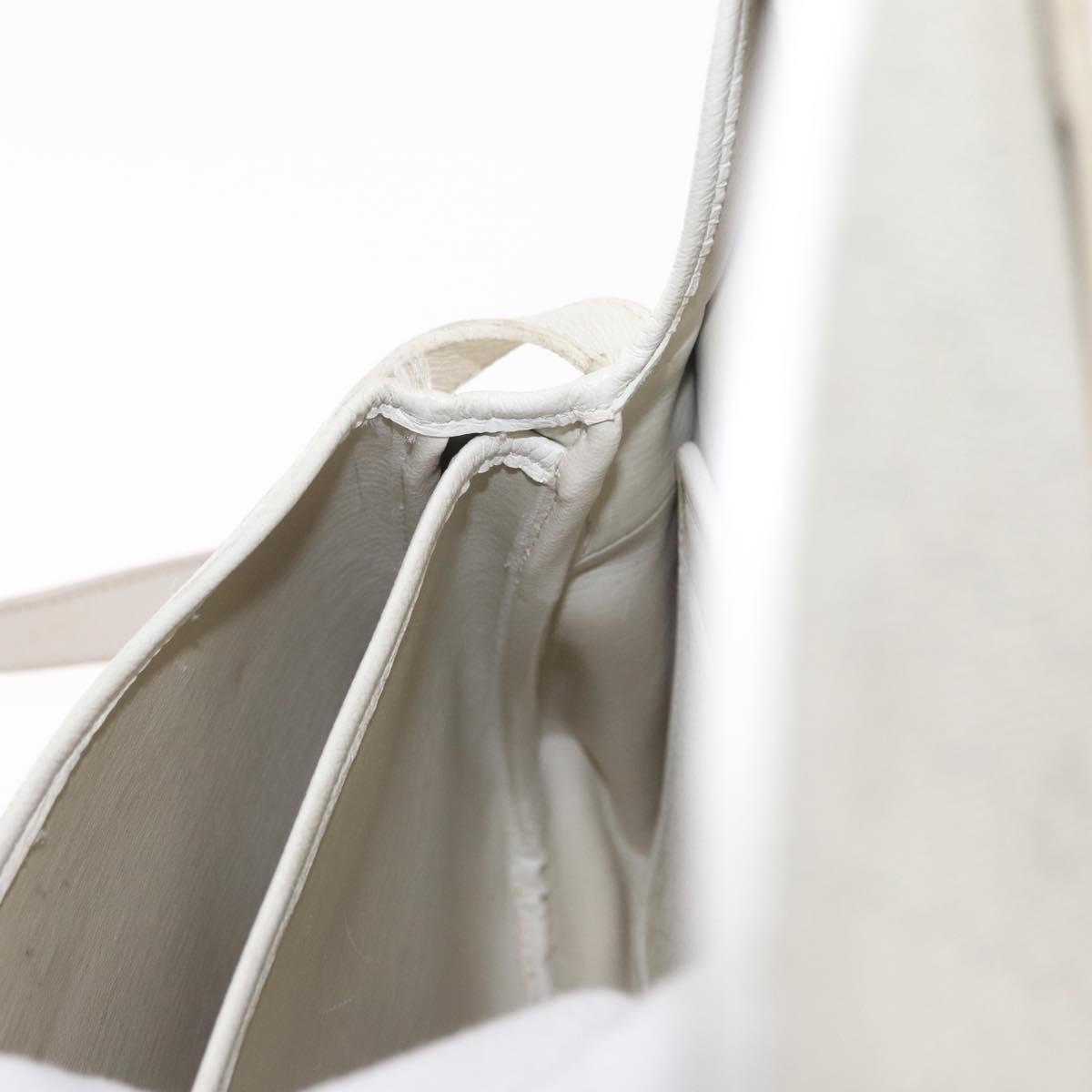 Christian Dior Vintage Honeycomb Flap Crossbody Bag Canvas and Leather, WHITE, CANVAS, Shoulder bag