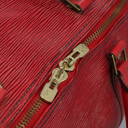 Louis Vuitton Keepall Bag Epi Leather, RED, LEATHER, Travel bag