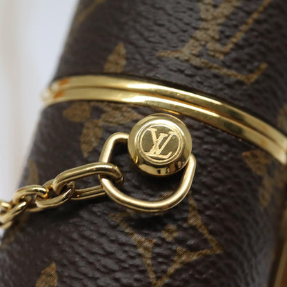 Louis Vuitton Lipstick Case on Chain Monogram Canvas, BROWN, CANVAS, Clutche & pouche