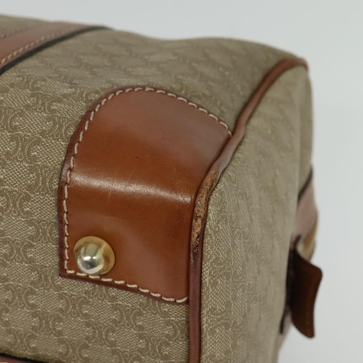 Celine Vintage Duffle Bag Macadam Coated Canvas, BEIGE, CANVAS, Travel bag