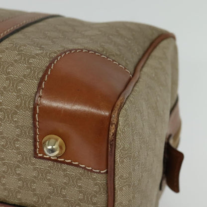 Celine Vintage Duffle Bag Macadam Coated Canvas, BEIGE, CANVAS, Travel bag