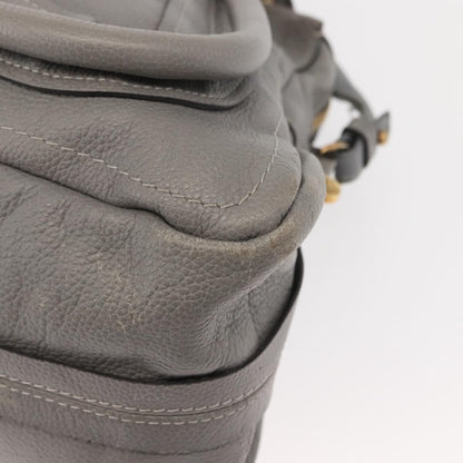 Chloe Paraty Top Handle Bag Leather, GRAY, LEATHER, Handbag