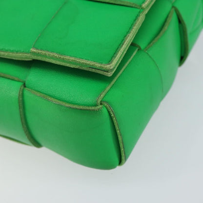 Bottega Veneta Cassette Crossbody Bag Maxi Intrecciato Leather, GREEN, LEATHER, Crossbody bag