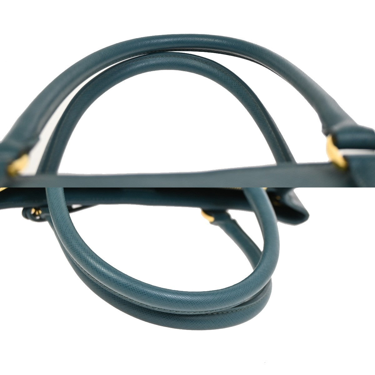 Prada Double Zip Lux Tote Saffiano Leather, GREEN, LEATHER, Tote bag