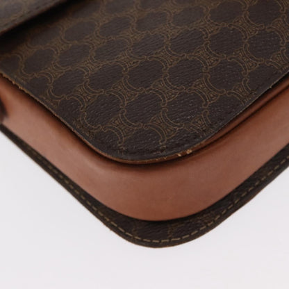 Celine Vintage Horse Carriage Macadam Shoulder Bag Canvas, BROWN, PVC, Shoulder bag