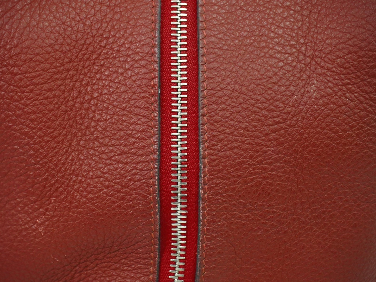 Hermes Victoria Travel Bag Leather, RED, LEATHER, Travel bag