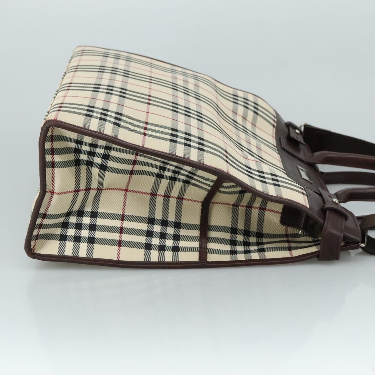 Burberry Top Handle Tote Nova Check Canvas, BEIGE, CANVAS, Tote bag