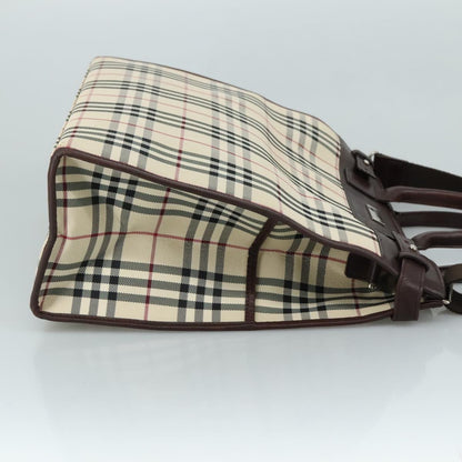 Burberry Top Handle Tote Nova Check Canvas, BEIGE, CANVAS, Tote bag