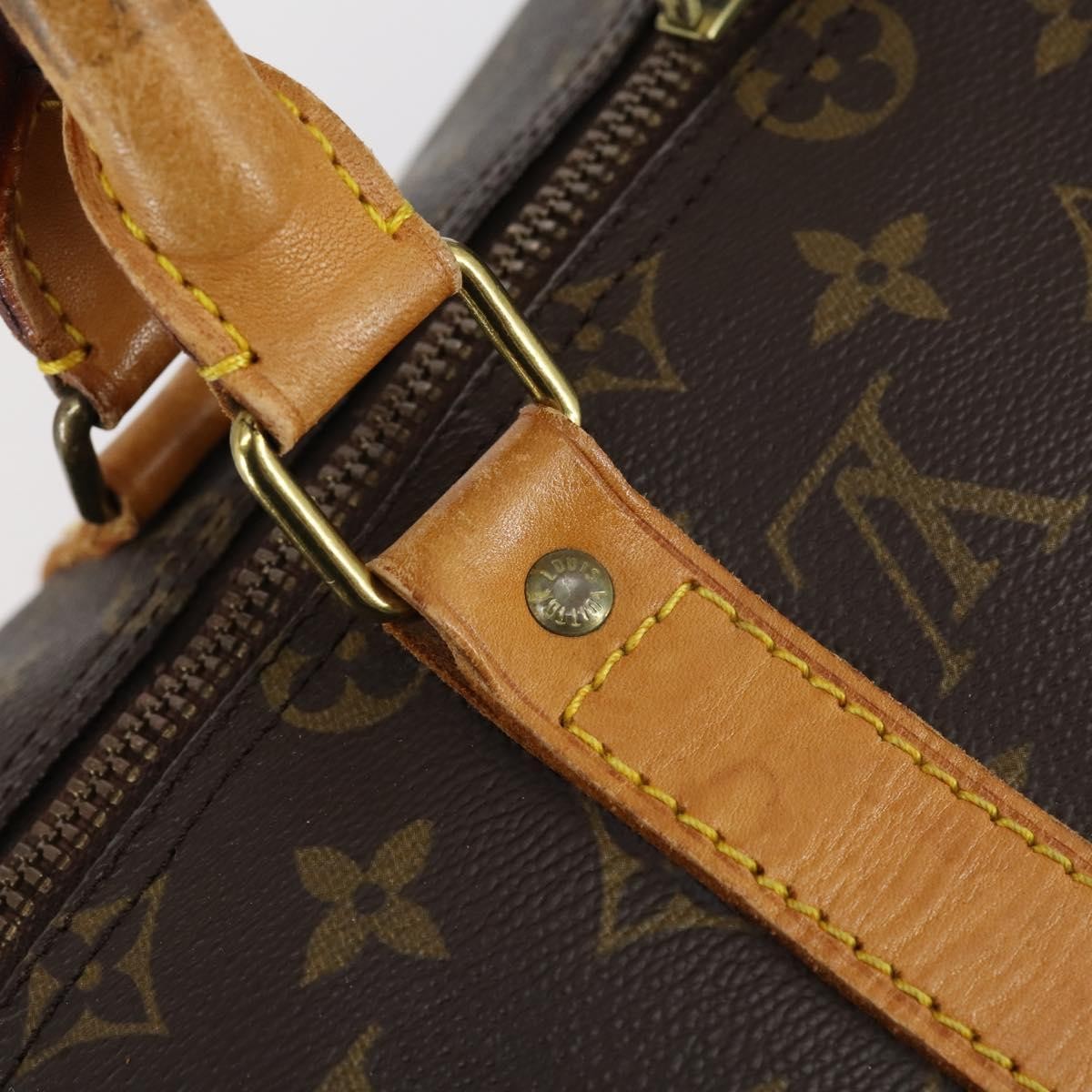 Louis Vuitton Keepall Bag Monogram Canvas, BROWN, CANVAS, Travel bag