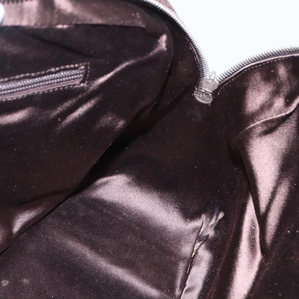 Prada Bowler Bag Canvas with Leather, BROWN, CANVAS, Handbag