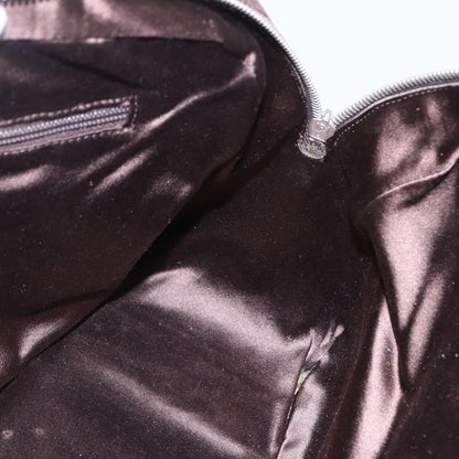 Prada Bowler Bag Canvas with Leather, BROWN, CANVAS, Handbag