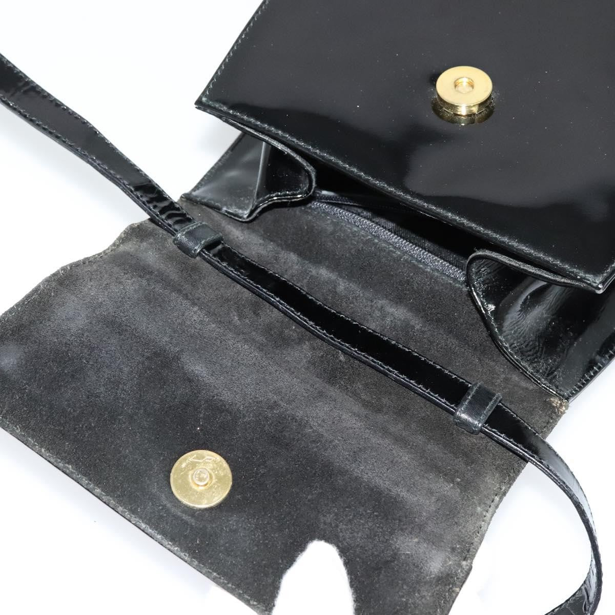 Salvatore Ferragamo Vintage Vara Bow Top Handle Bag Patent Leather, BLACK, PATENT_LEATHER, Handbag