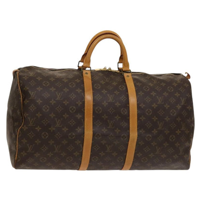 Louis Vuitton Keepall Bag Monogram Canvas, BROWN, CANVAS, Travel bag
