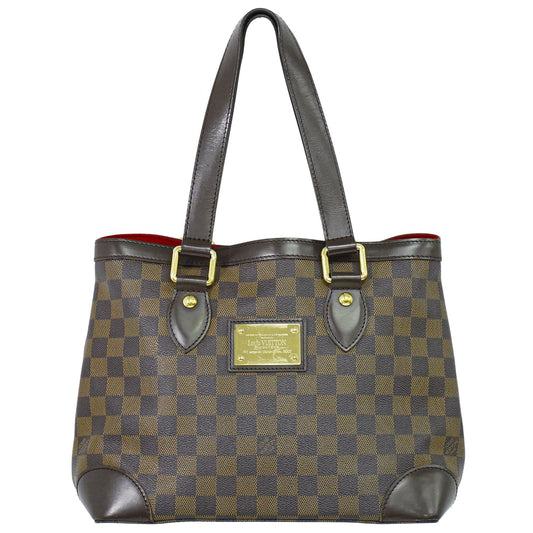 Louis Vuitton Hampstead Handbag Damier, BROWN, CANVAS, Handbag