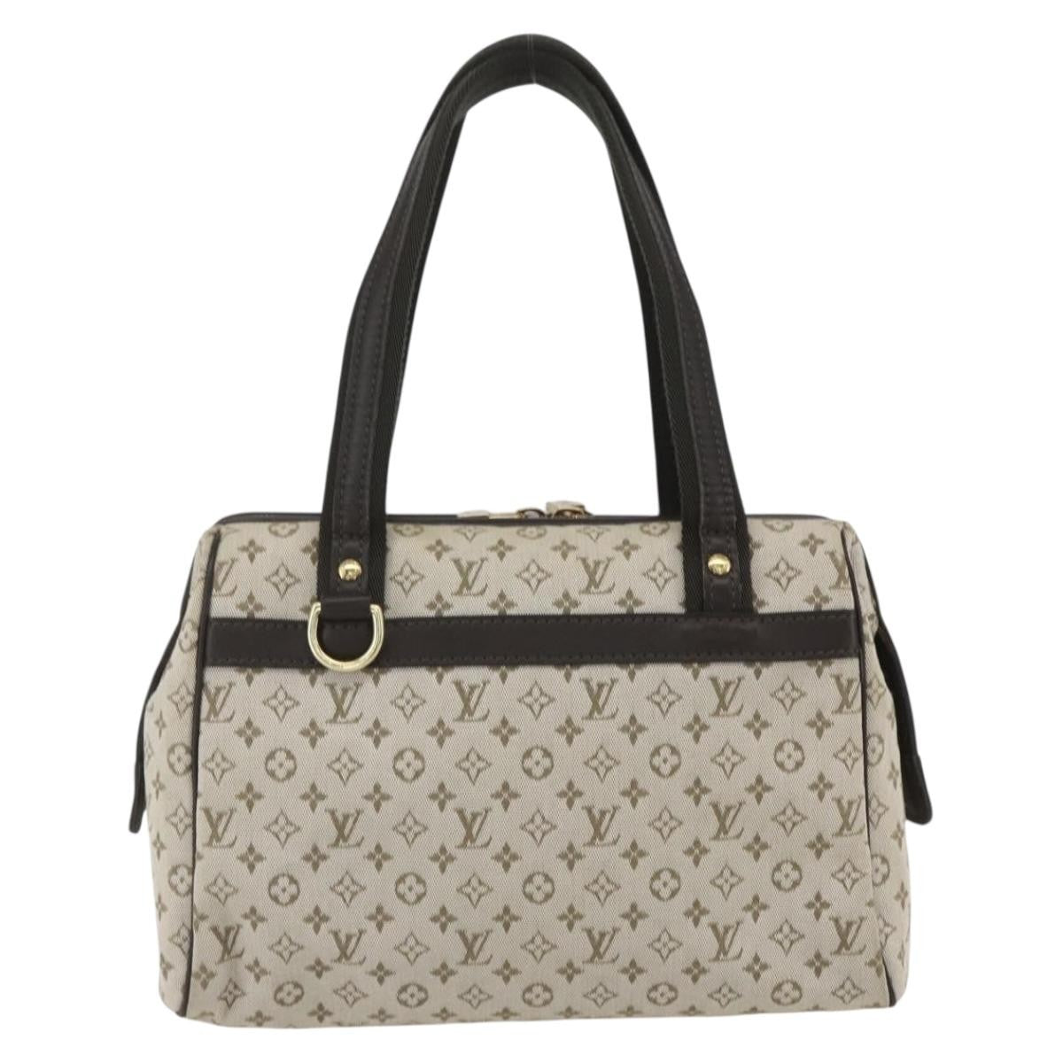 Louis Vuitton Josephine Handbag Mini Lin, KHAKI, CANVAS, Handbag