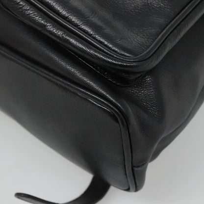 Gucci Vintage Bamboo Backpack Leather, BLACK, LEATHER, Backpack