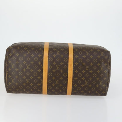 Louis Vuitton Keepall Bag Monogram Canvas, BROWN, CANVAS, Travel bag