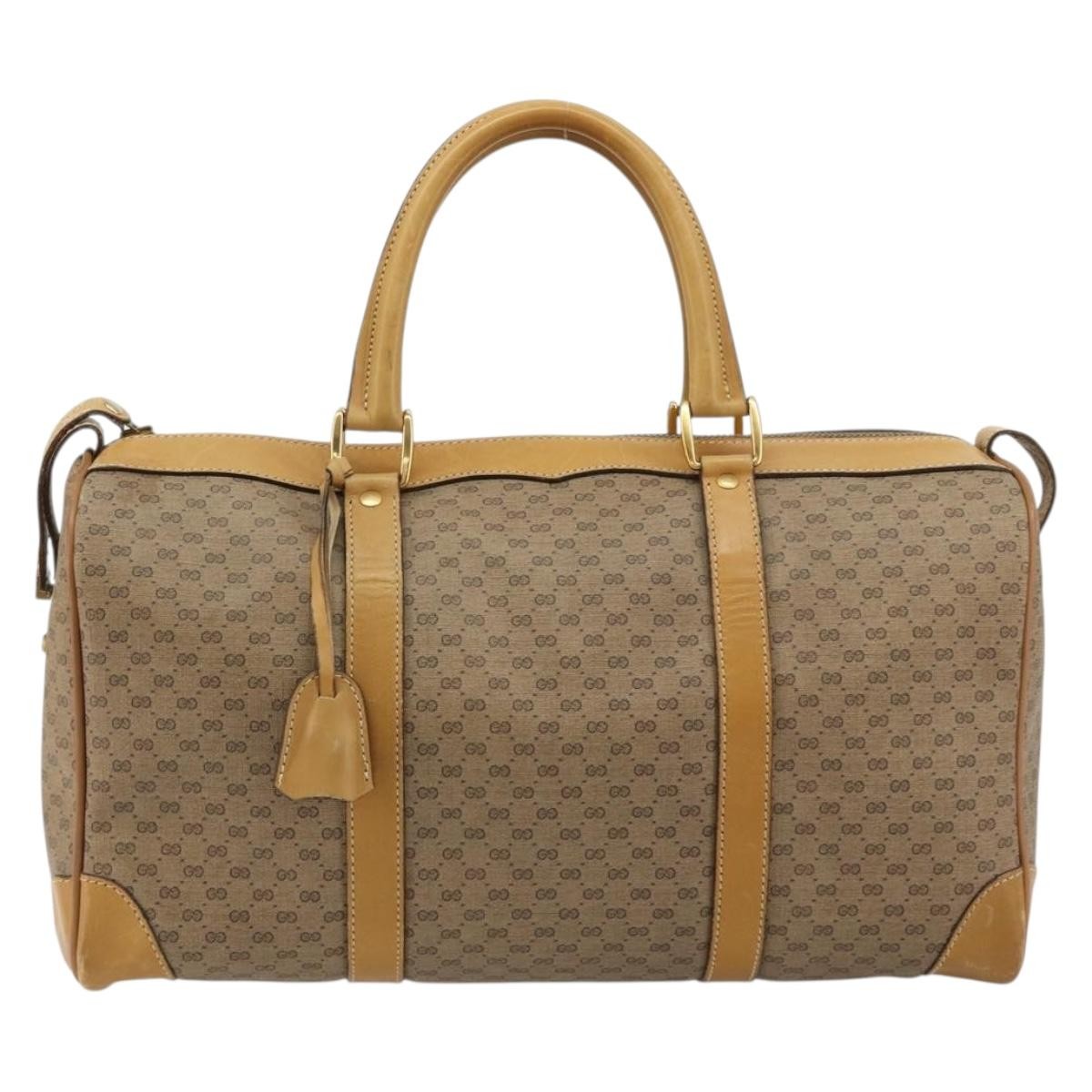 Gucci Vintage Travel bag GG Canvas, Beige, PVC, Travel Bag