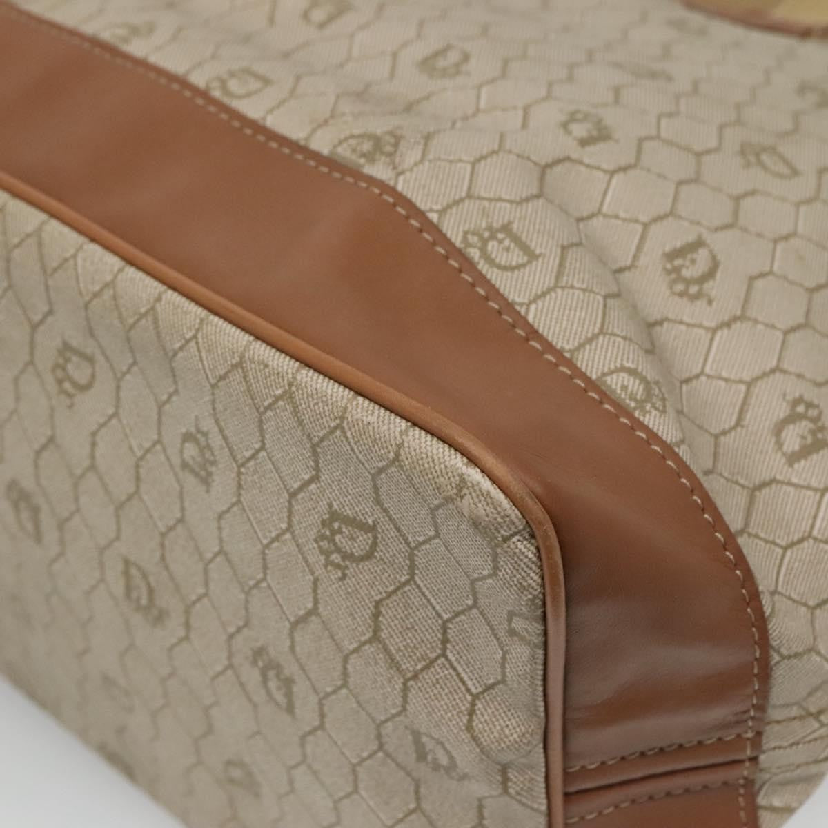 Christian Dior Front Pocket Convertible Tote Canvas, BEIGE, CANVAS, Tote bag