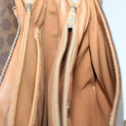 Celine Macadam Shoulder Bag PVC Leather, BROWN, CANVAS, Shoulder bag