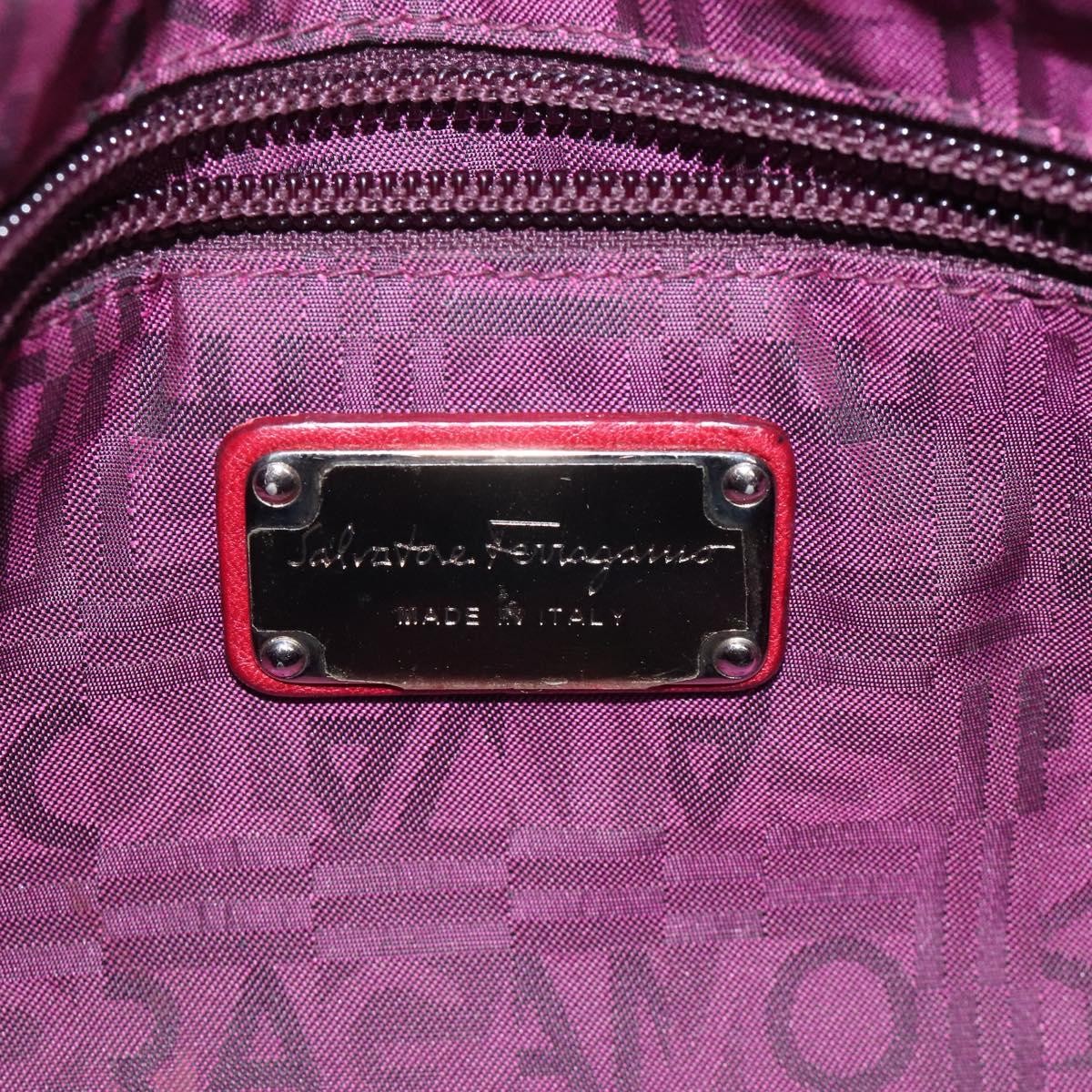 Salvatore Ferragamo Gancini handbag Leather, RED, LEATHER, Handbag