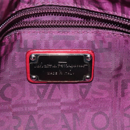 Salvatore Ferragamo Gancini handbag Leather, RED, LEATHER, Handbag