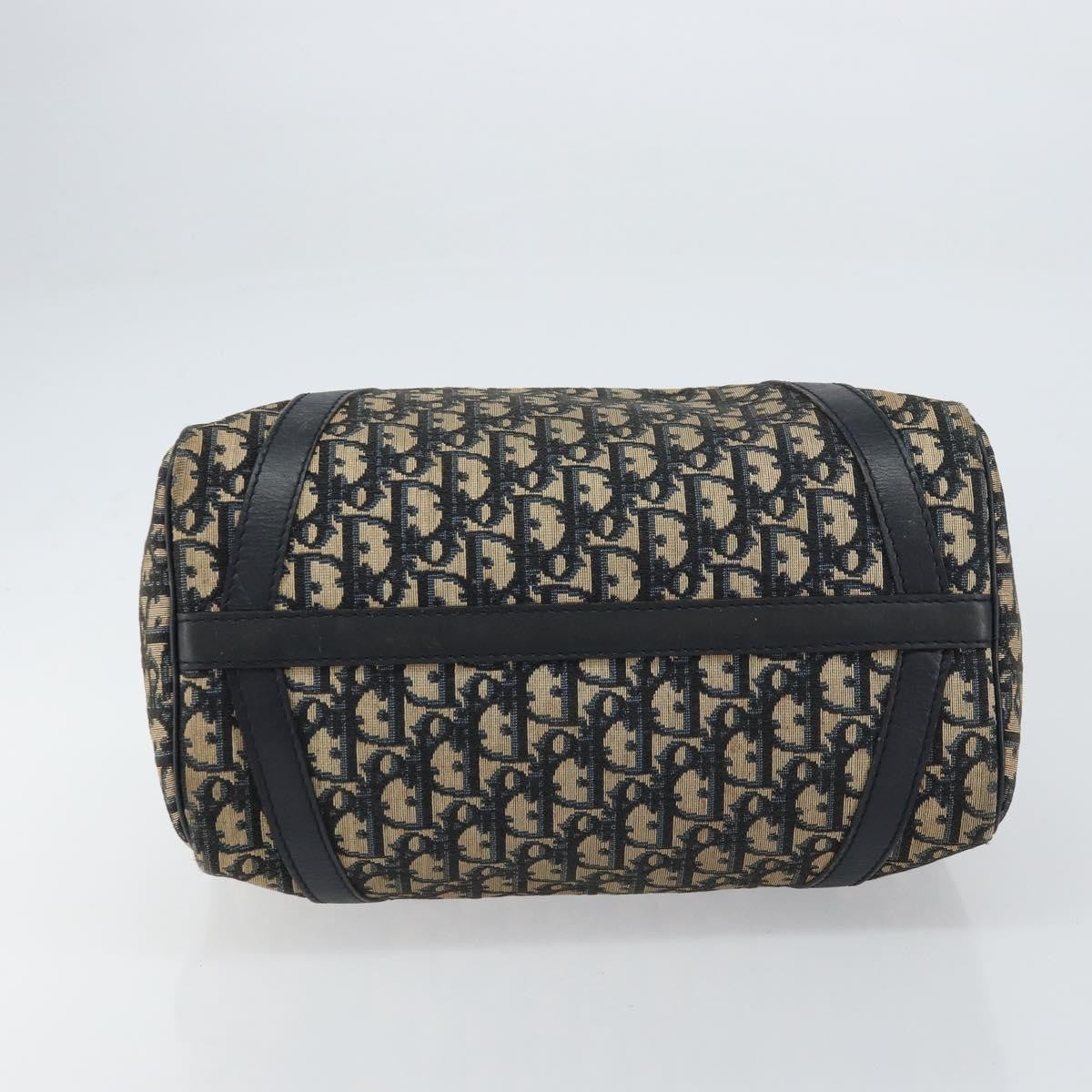 Christian Dior Vintage Trotter Boston Bag Canvas, NAVY, CANVAS, Travel bag