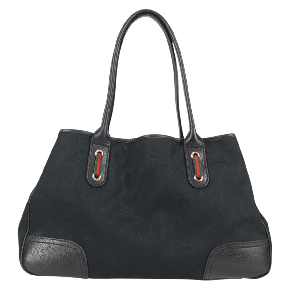 Gucci Princy Tote GG Coated Canvas, BLACK, CANVAS, Tote bag