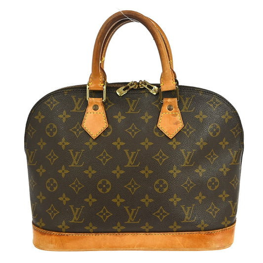 Louis Vuitton Alma Handbag Monogram Canvas, BROWN, CANVAS, Handbag