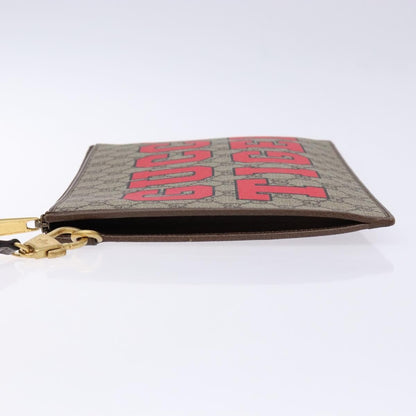 Gucci GG Marmont Pouch Coated Canvas, BEIGE, PVC, Clutche & pouche