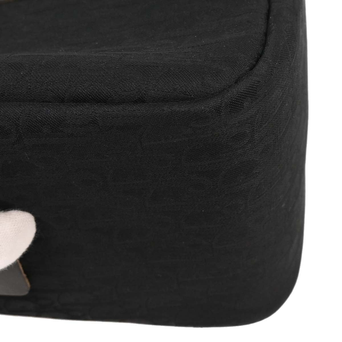 Christian Dior Vintage CD Trotter Handbag Canvas, BLACK, CANVAS, Handbag