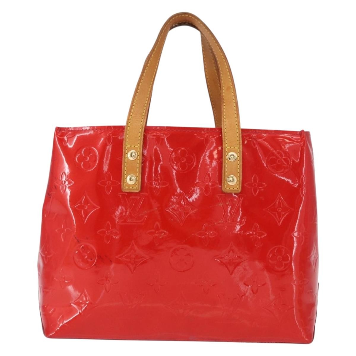 Louis Vuitton Reade Handbag Monogram Vernis, RED, PATENT_LEATHER, Handbag