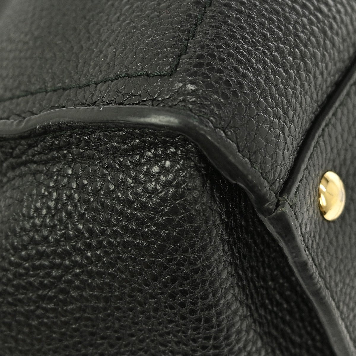 Salvatore Ferragamo Amy Tote Pebbled Leather, BLACK, LEATHER, Tote bag