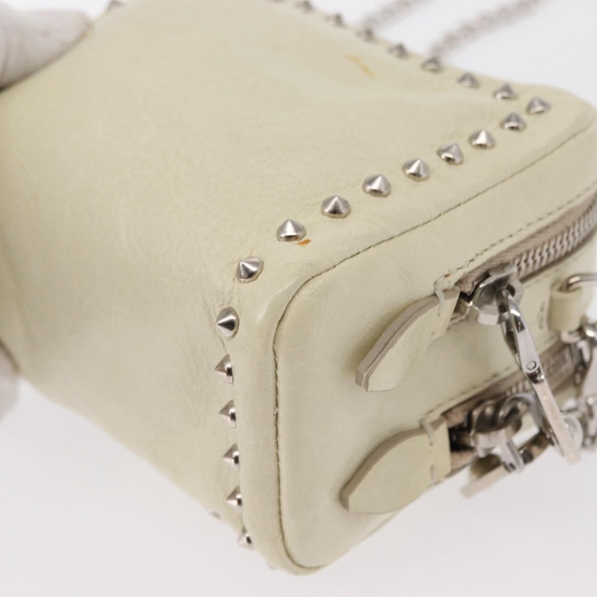 Miu Miu Chain Crossbody Bag Leather, ECRU, LEATHER, Shoulder bag