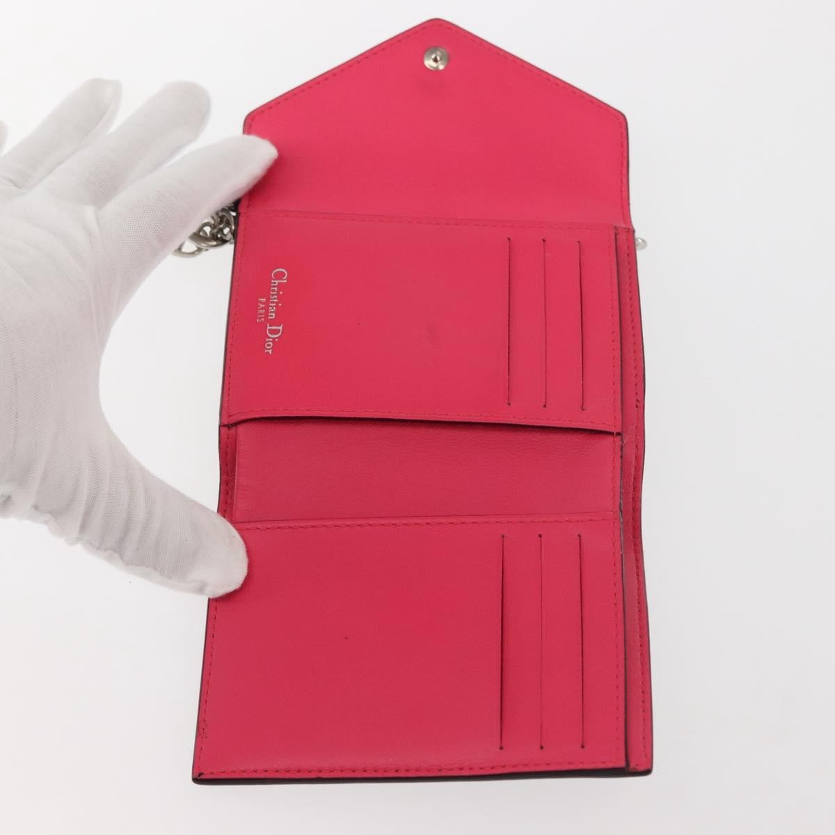 Christian Dior Diorissimo Envelope Wallet Leather, NAVY, LEATHER, Wallets