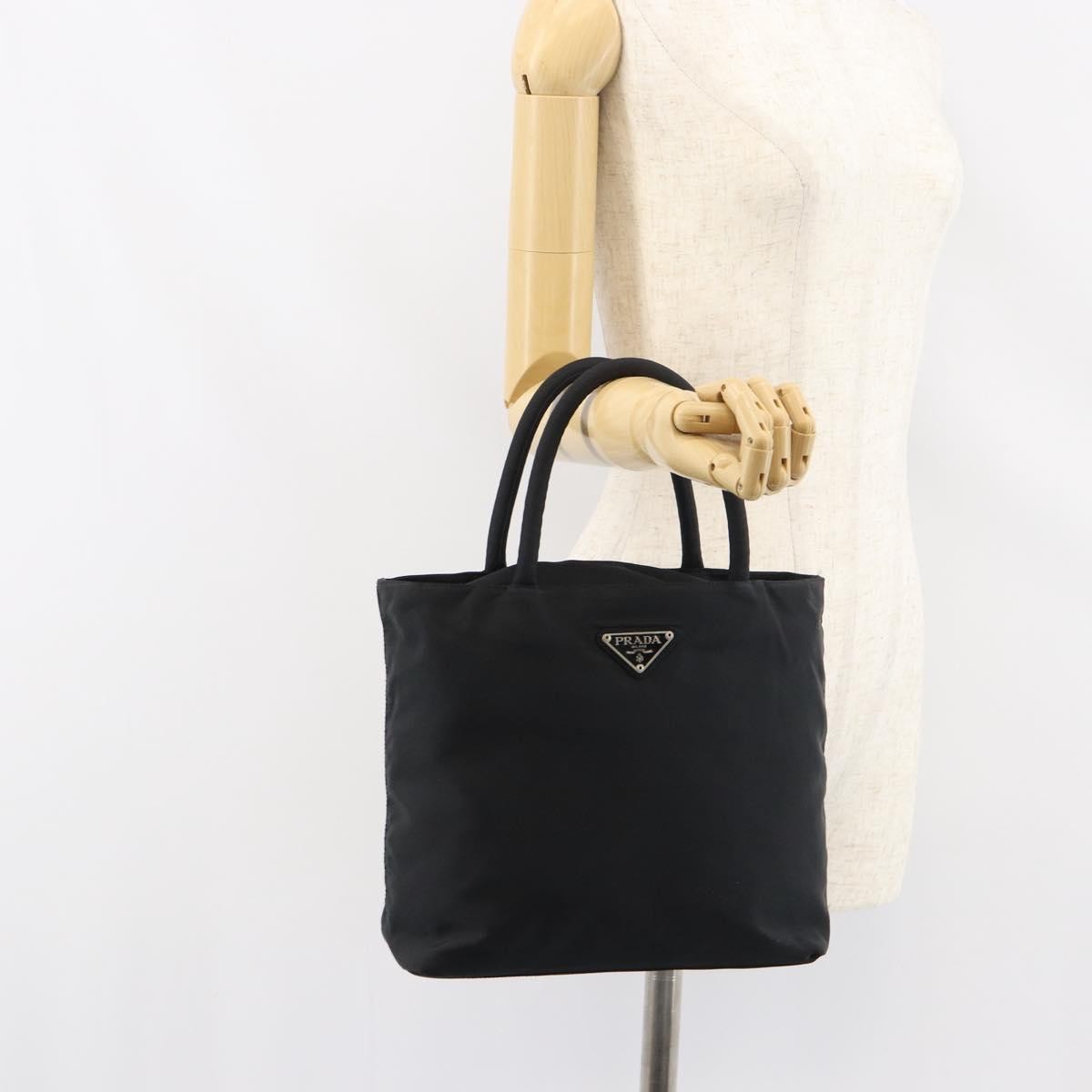 Prada Vintage Zip Tote Tessuto, BLACK, NYLON, Tote bag