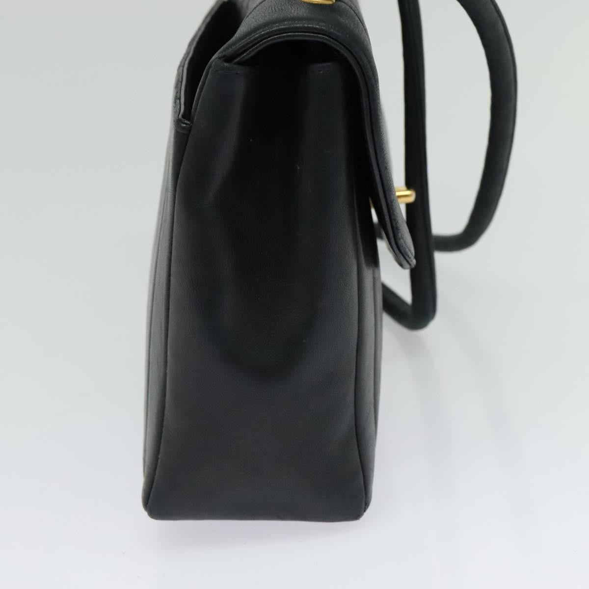 Chanel Vintage Vertical CC Flap Bag Leather, BLACK, LEATHER, Shoulder bag