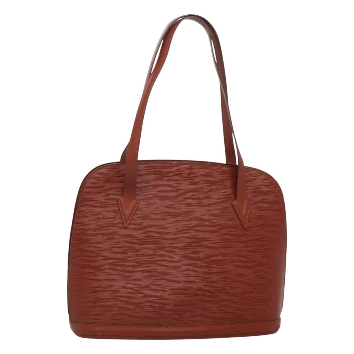 Louis Vuitton Lussac Handbag Epi Leather, BROWN, LEATHER, Shoulder bag