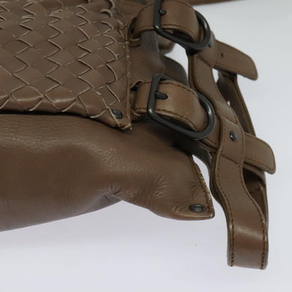 Bottega Veneta Zip Pocket Waist Bag Leather with Intrecciato, BROWN, LEATHER, Clutche & pouche