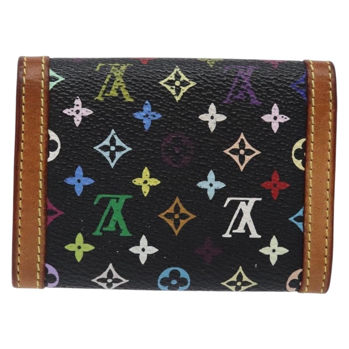 Louis Vuitton Porte-Monnaie Plat Coin Purse Monogram Multicolor, MULTICOLOUR, CANVAS, Wallets