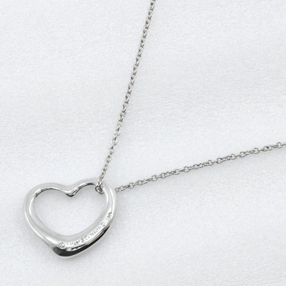 Tiffany & Co. Elsa Peretti Open Heart Pendant Necklace Sterling Silver, SILVER, SILVER, Necklace