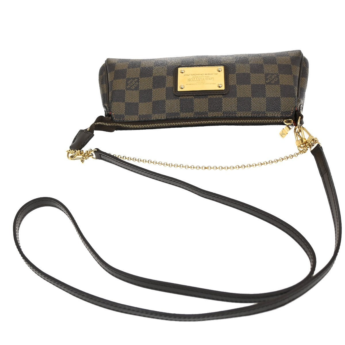 Louis Vuitton Eva Handbag Damier, BROWN, CANVAS, Clutche & pouche