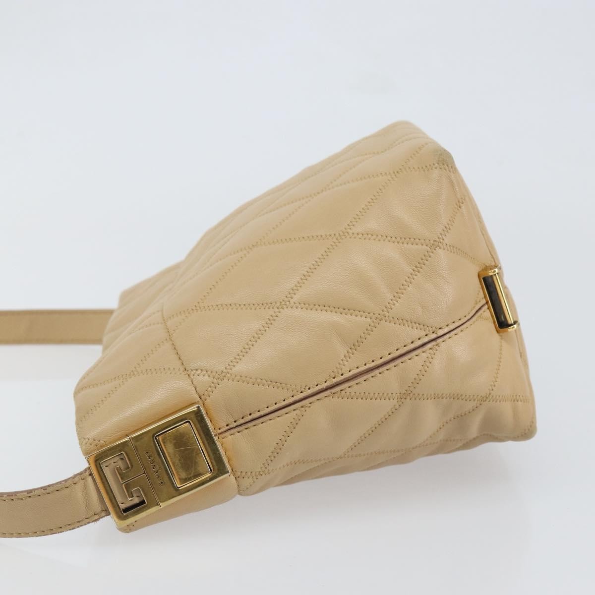 Givenchy GV Bucket Bag Quilted Leather, BEIGE, LEATHER, Shoulder bag