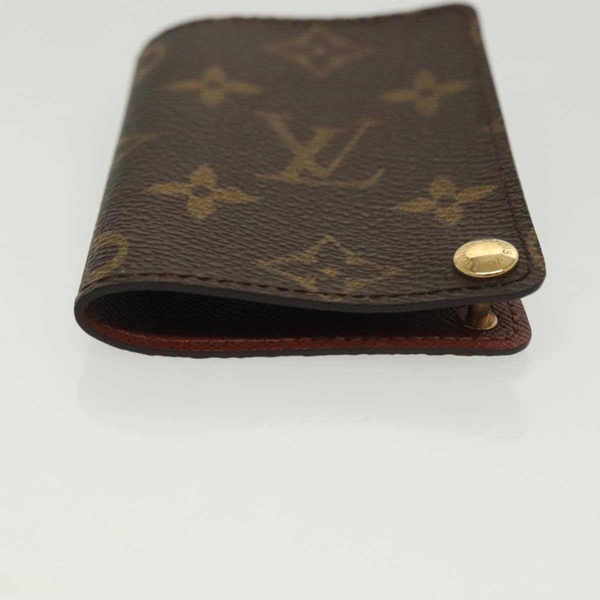 Louis Vuitton Porte Cartes Pression Card Case Monogram Canvas, BROWN, CANVAS, Card Holders
