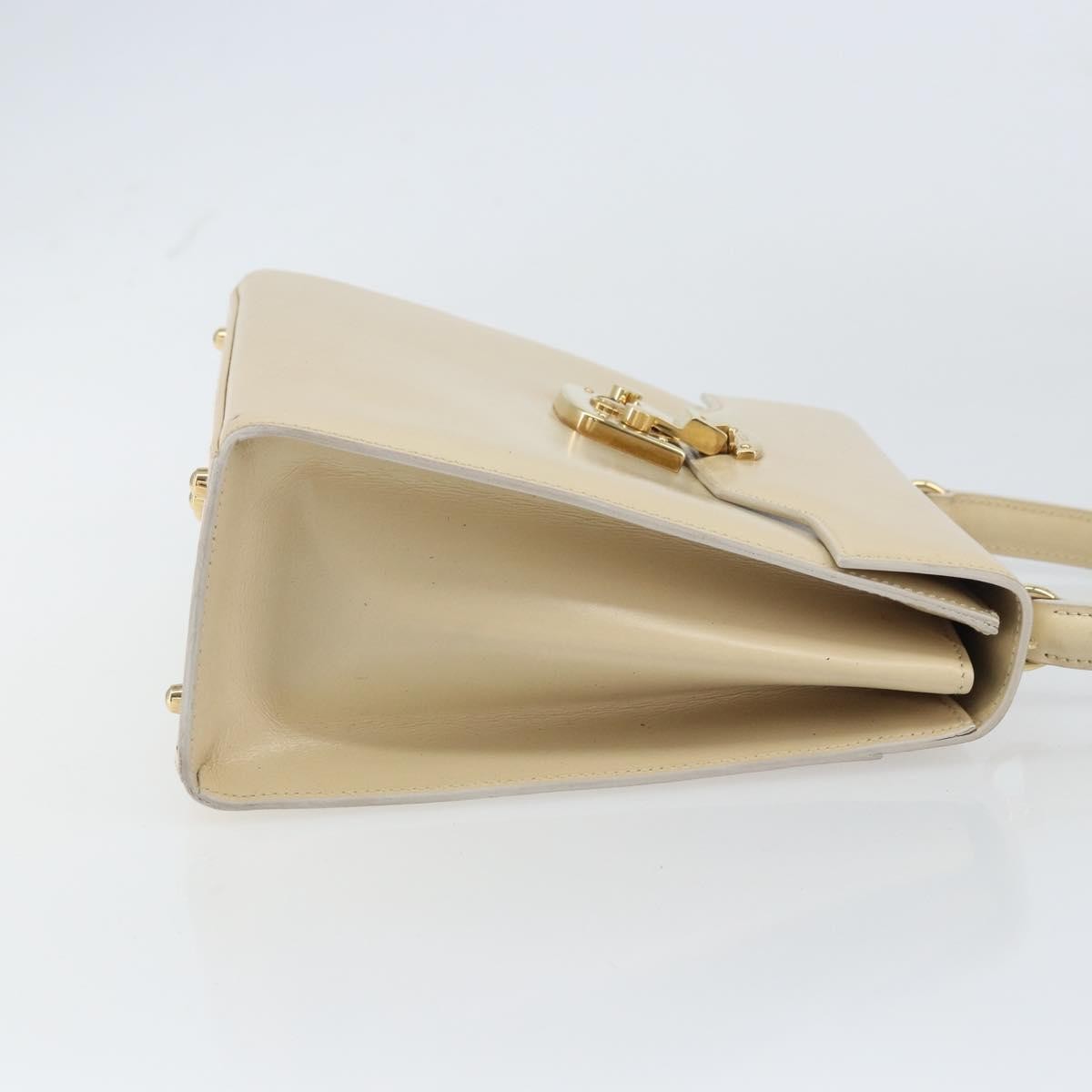 Gucci Vintage Lady Lock Top Handle Bag Leather, BEIGE, LEATHER, Handbag