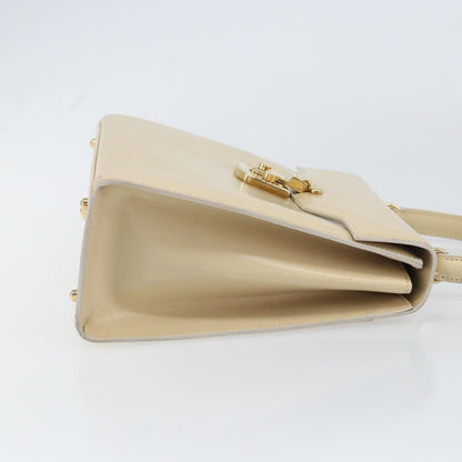 Gucci Vintage Lady Lock Top Handle Bag Leather, BEIGE, LEATHER, Handbag