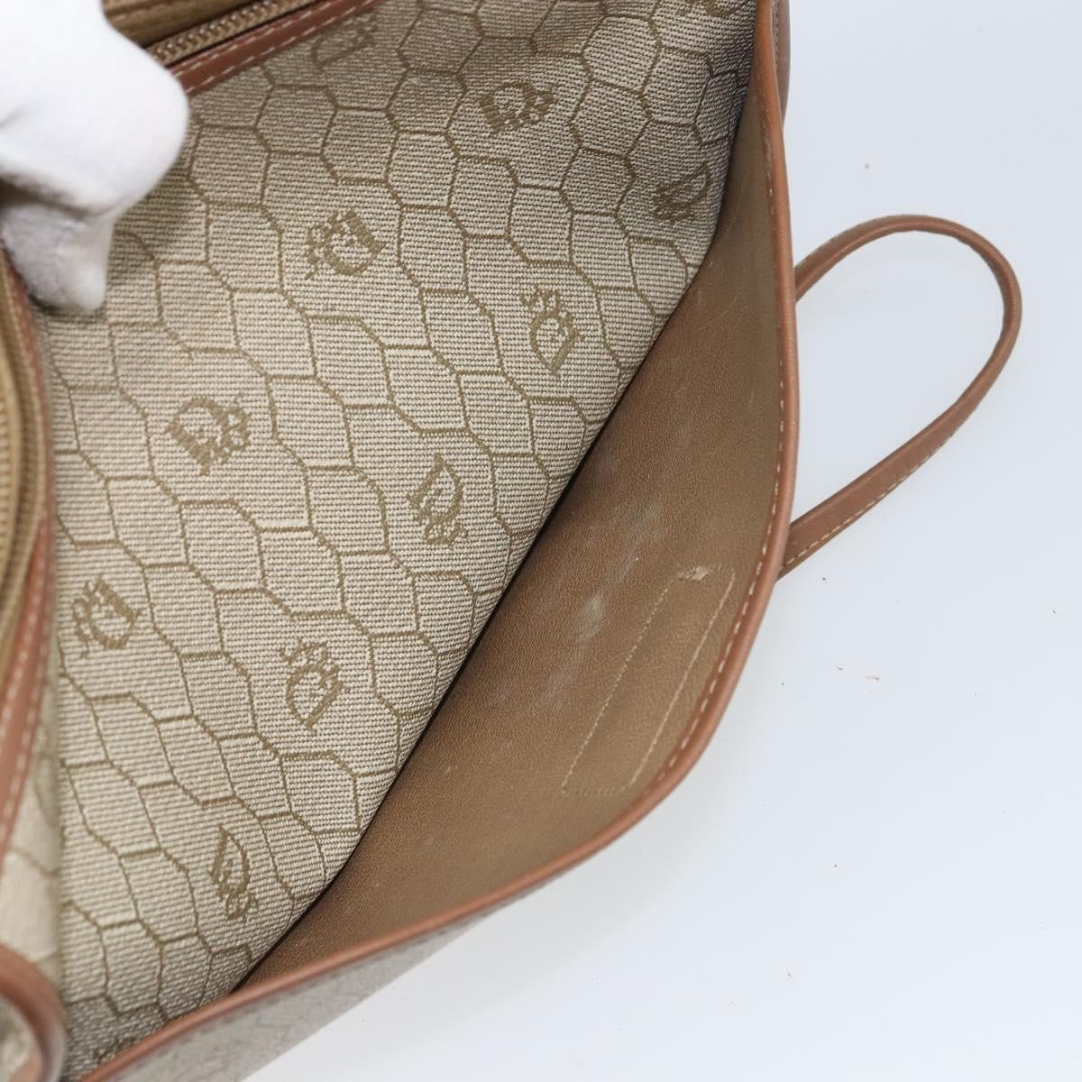 Christian Dior Vintage Honeycomb Shoulder Bag Canvas, BEIGE, CANVAS, Shoulder bag