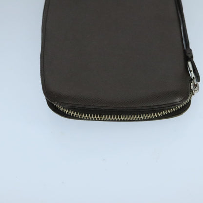 Louis Vuitton Atoll Organizer Wallet Taiga Leather, BROWN, LEATHER, Clutche & pouche