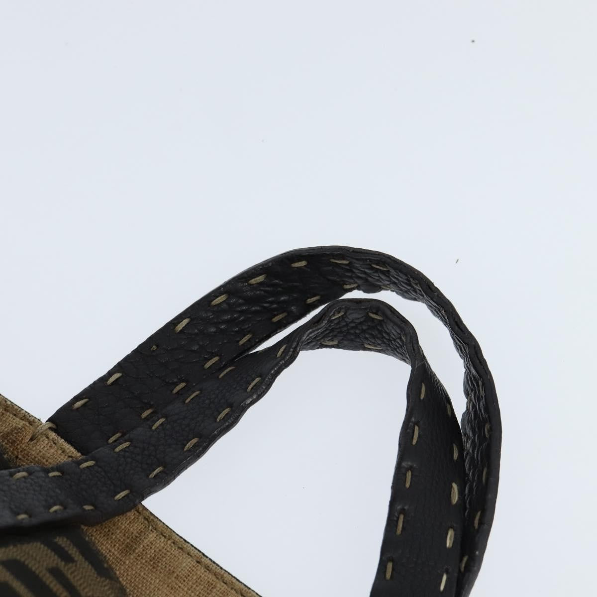 Fendi Open Shopping Tote Zucca Canvas, BROWN, CANVAS, Tote bag