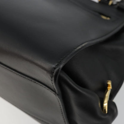 Salvatore Ferragamo Sofia Satchel Leather, Black, Leather, Handbag